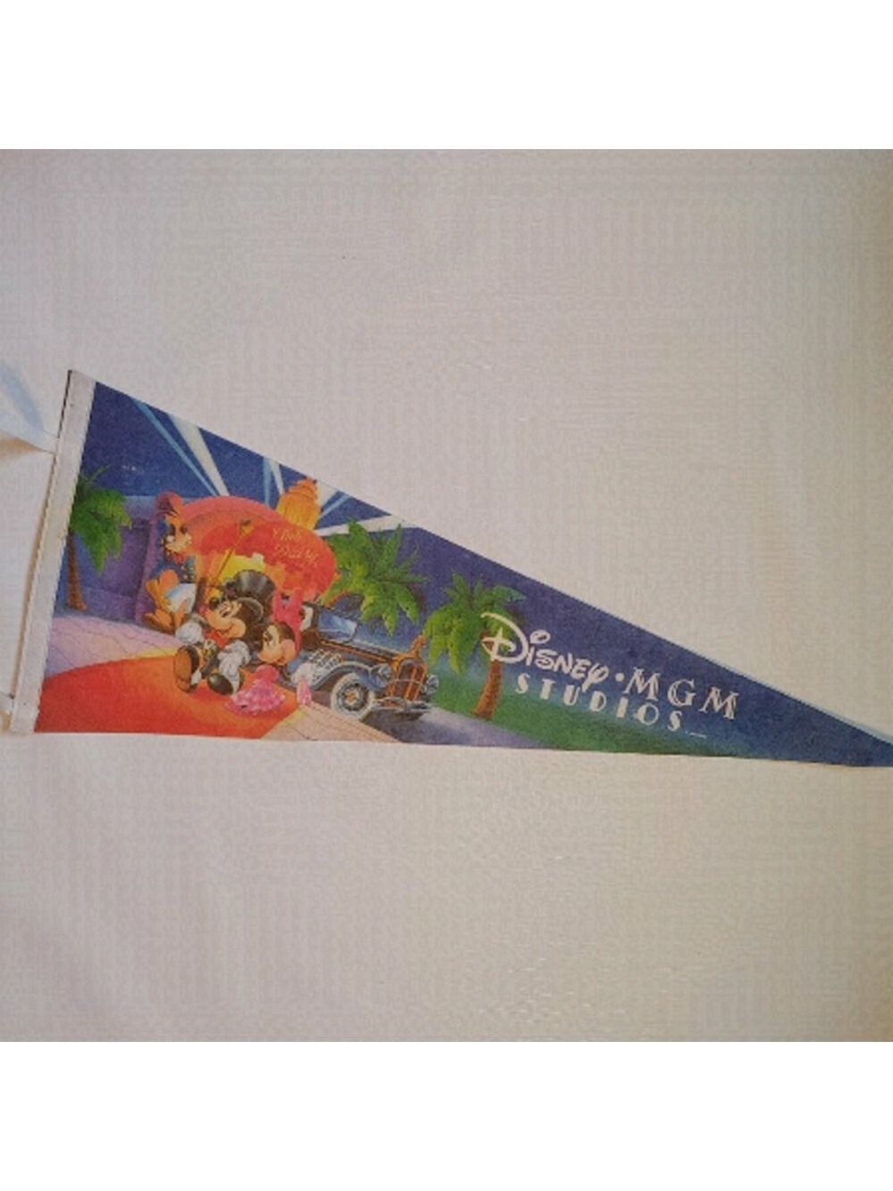 VINTAGE DISNEY MGM Studios Pennant CLUB DAISY GLAM Mickey and Minnie 1987